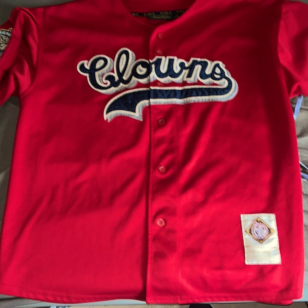 Indianapolis Indy Clowns TM baseball jersey#5 NLBM big statement faced by shame
